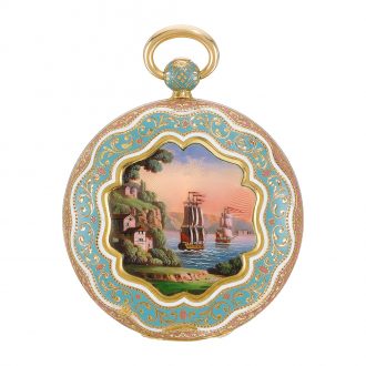 Swiss gold and enamel watch for the Turkish market Circa 1820