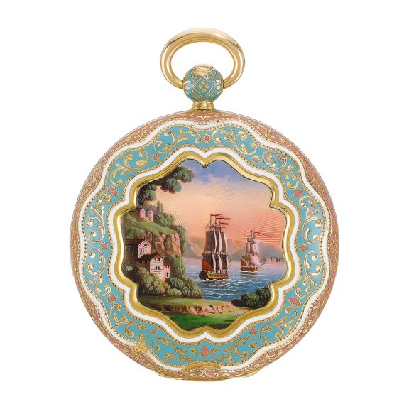 Swiss gold and enamel watch for the Turkish market Circa 1820 Swiss gold and enamel watch for the Turkish market Circa 1820