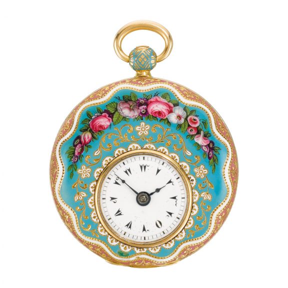 Swiss gold and enamel watch for the Turkish market Circa 1820 Swiss gold and enamel watch for the Turkish market Circa 1820