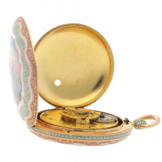 Swiss gold and enamel watch for the Turkish market Circa 1820