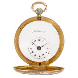 Swiss gold and enamel watch for the Turkish market Circa 1820