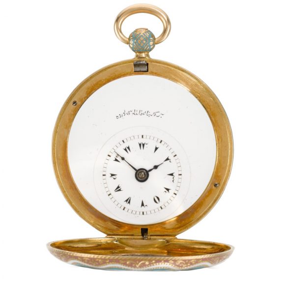 Swiss gold and enamel watch for the Turkish market Circa 1820 Swiss gold and enamel watch for the Turkish market Circa 1820