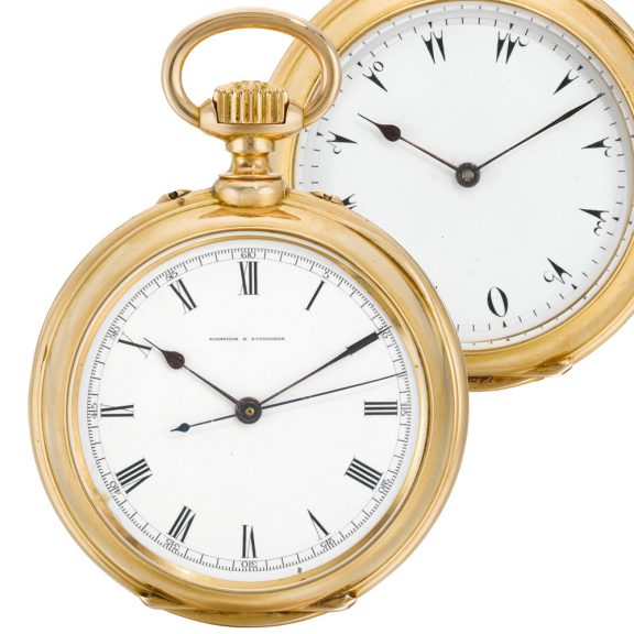 German double two-train watch for the Egyptian market Circa 1910