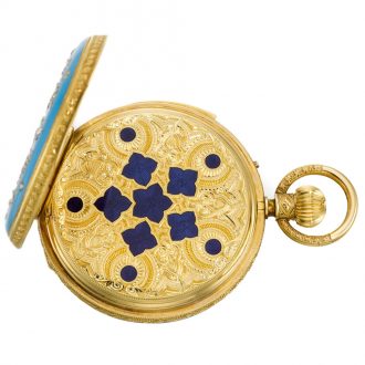 Impressive English half-quarter repeating lever watch Circa 1870