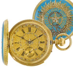 Impressive English half-quarter repeating lever watch Circa 1870