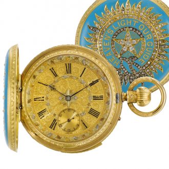 Impressive English half-quarter repeating lever watch Circa 1870
