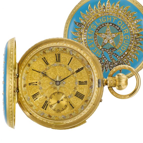 Impressive English half-quarter repeating lever watch Circa 1870