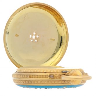 Impressive English half-quarter repeating lever watch Circa 1870