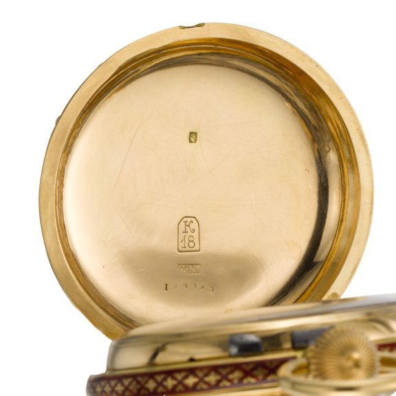 Swiss minute repeating watch with jacquemart automaton Circa 1900 Swiss minute repeating watch with jacquemart automaton Circa 1900