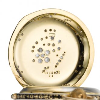 Swiss minute repeating calendar watch with chronograph Circa 1890 Swiss minute repeating calendar watch with chronograph Circa 1890
