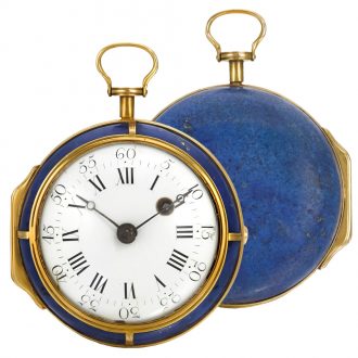Gold and lapis lazuli single-cased verge watch Circa 1790