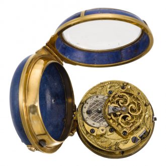 Gold and lapis lazuli single-cased verge watch Circa 1790 Gold and lapis lazuli single-cased verge watch Circa 1790