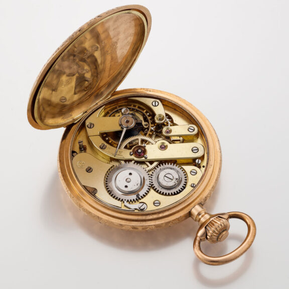 German hunting case watch with unusual decoration Circa 1910 German hunting case watch with unusual decoration Circa 1910