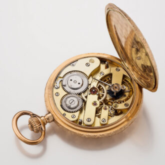 German hunting case watch with unusual decoration Circa 1910
