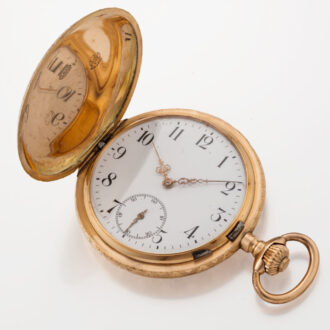 German hunting case watch with unusual decoration Circa 1910