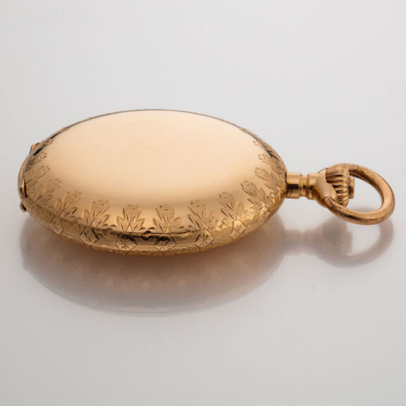 German hunting case watch with unusual decoration Circa 1910 German hunting case watch with unusual decoration Circa 1910