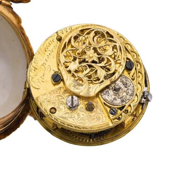 German single-cased porcelain watch with chatelaine Circa 1755 German single-cased porcelain watch with chatelaine Circa 1755