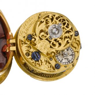 English lady's watch with short chatelaine and two seals Circa 1760