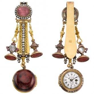 English lady's watch with short chatelaine and two seals Circa 1760