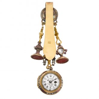English lady's watch with short chatelaine and two seals Circa 1760