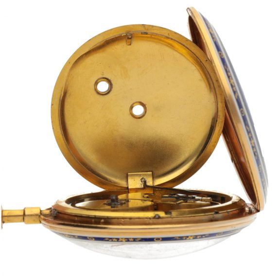 French centre seconds cylinder watch with chatelaine Circa 1790 French centre seconds cylinder watch with chatelaine Circa 1790