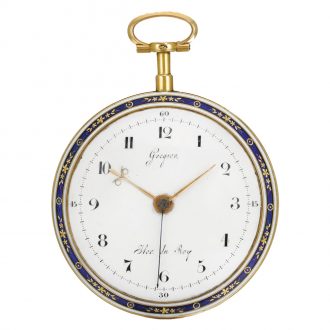 French centre seconds cylinder watch with chatelaine Circa 1790 French centre seconds cylinder watch with chatelaine Circa 1790