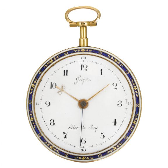French centre seconds cylinder watch with chatelaine Circa 1790 French centre seconds cylinder watch with chatelaine Circa 1790