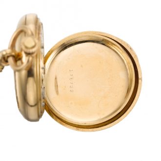 Swiss gold lady's half-hunting cased pendant watch Circa 1900
