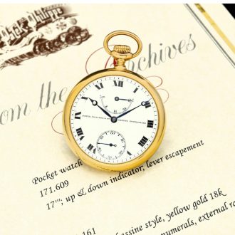 Swiss 18 carat gold open faced lever with power reserve Circa 1912
