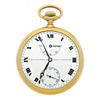 Swiss 18 carat gold open faced lever with power reserve Circa 1912