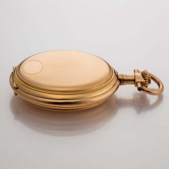 Fine Swiss 14 carat gold Glashütte type precision watch Circa 1910 Fine Swiss 14 carat gold Glashütte type precision watch Circa 1910