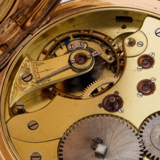 Fine Swiss 14 carat gold Glashütte type precision watch Circa 1910