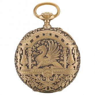 Swiss keyless lever watch with chased and engraved case Circa 1903
