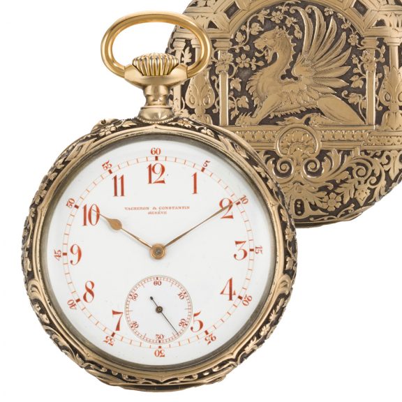 Swiss keyless lever watch with chased and engraved case Circa 1903 Swiss keyless lever watch with chased and engraved case Circa 1903