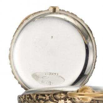 Swiss keyless lever watch with chased and engraved case Circa 1903