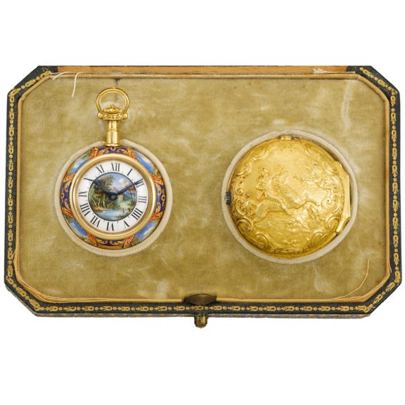 Unusual French lady's pair-cased keyless lever watch Circa 1890 Unusual French lady's pair-cased keyless lever watch Circa 1890