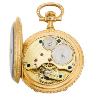 German lady's hunting cased watch with chain Circa 1890