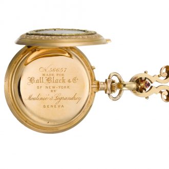 Swiss hunting cased watch with matching chatelaine Circa 1880 Swiss hunting cased watch with matching chatelaine Circa 1880