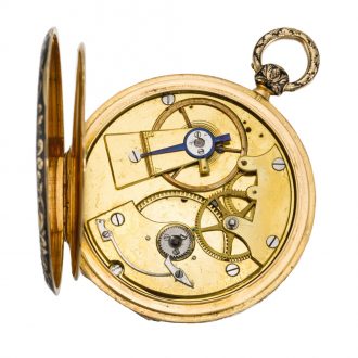 Slim Swiss digital jump hour watch with minutes sector Circa 1830