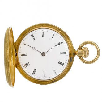 Swiss lady's keyless watch with matching brooch Circa 1867