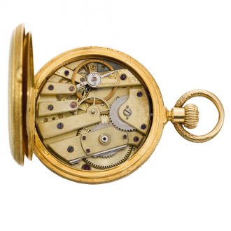 Swiss lady's keyless watch with matching brooch Circa 1867