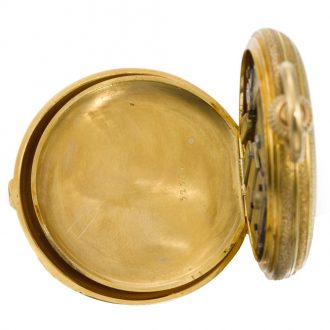 Swiss lady's keyless watch with matching brooch Circa 1867