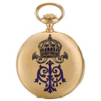 Swiss 18K rose gold five minute repeating lever watch Circa 1893