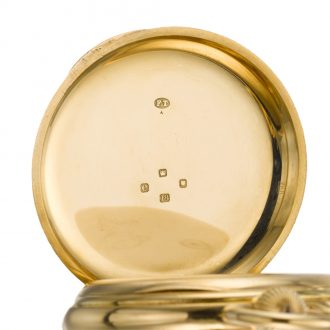 English perpetual calendar lever watch with moon phases Circa 1900