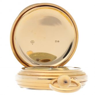English perpetual calendar lever watch with moon phases Circa 1900