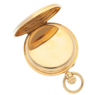 English perpetual calendar lever watch with moon phases Circa 1900