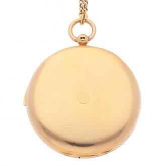 English open faced repeating watch with moon phase Circa 1896