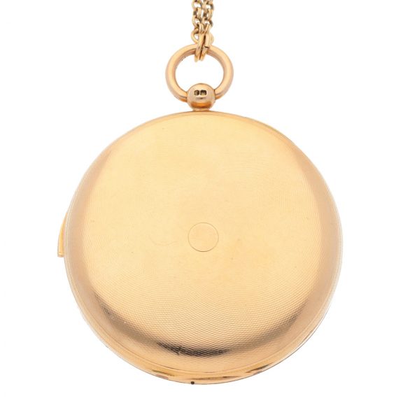 English open faced repeating watch with moon phase Circa 1896 English open faced repeating watch with moon phase Circa 1896