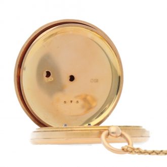 English open faced repeating watch with moon phase Circa 1896