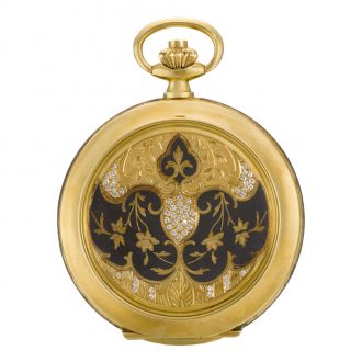 Swiss diamond set hunting cased pocket watch Circa 1990